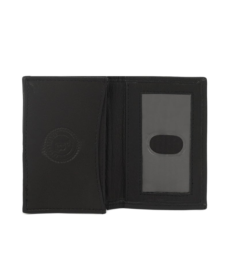 LB LEATHERBOSS Leatherboss Genuine Leather Business Card Holder Wallet | Expandable Pocket, Credit Card & ID Slots | Stylish & Compact | Black - Image 5